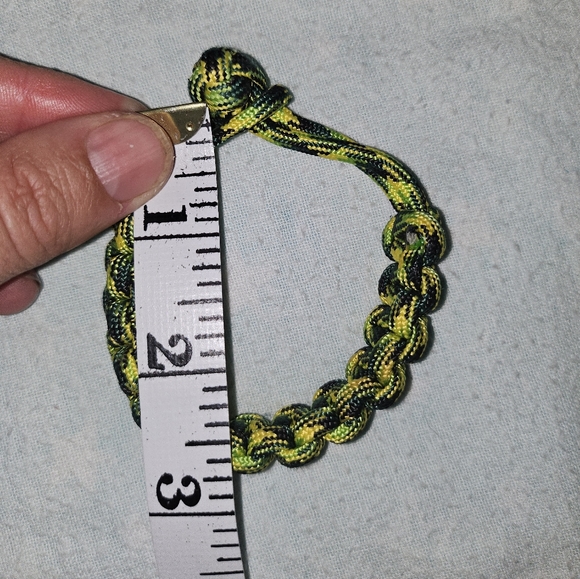 Paracord Rope & Bead Bracelets, Lot of 3, Neon Yellow Green, Black, Blue, Unisex - Picture 14 of 16